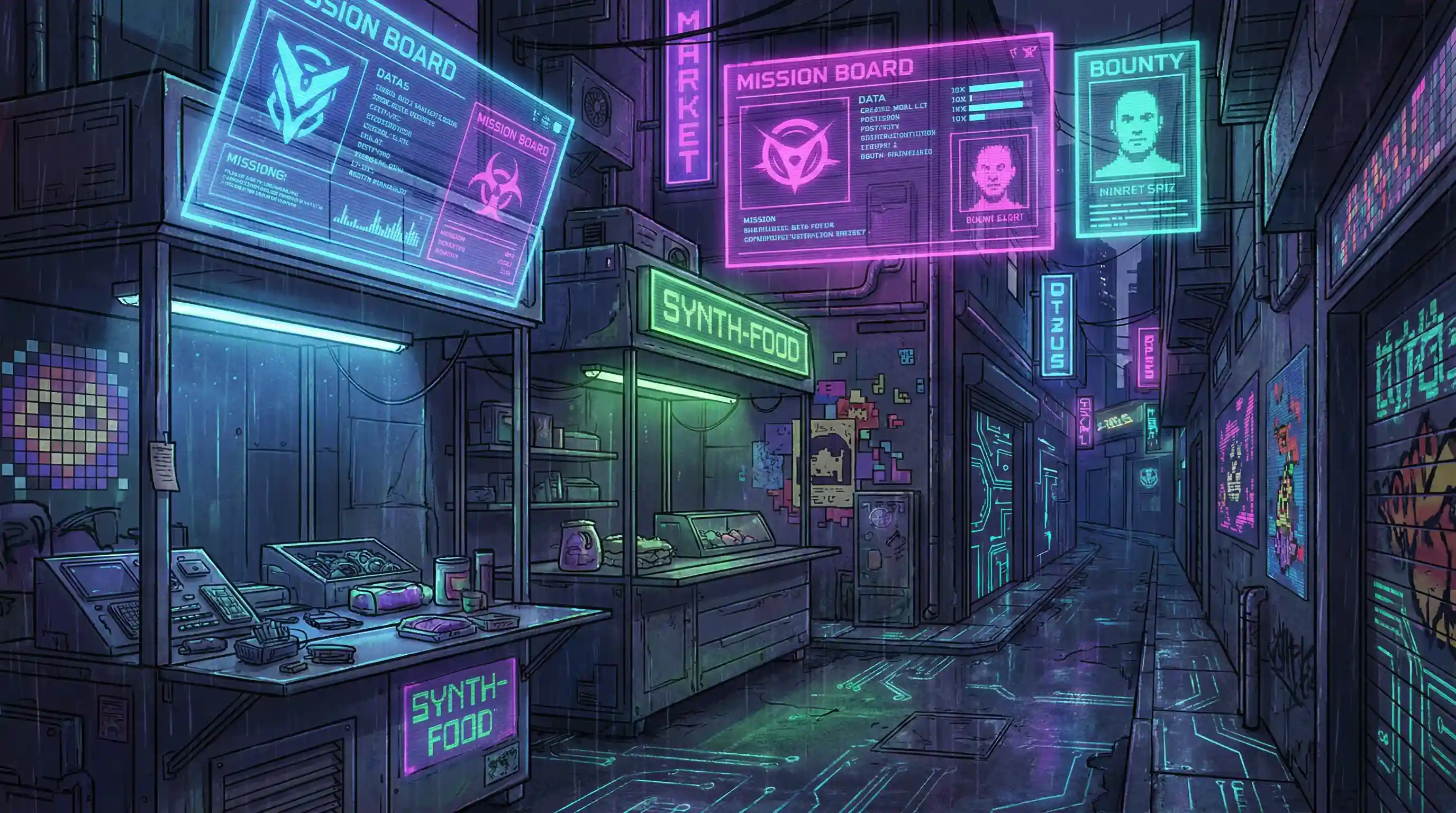 飞驰娱乐 忍者不夜城赛博集市活动广场