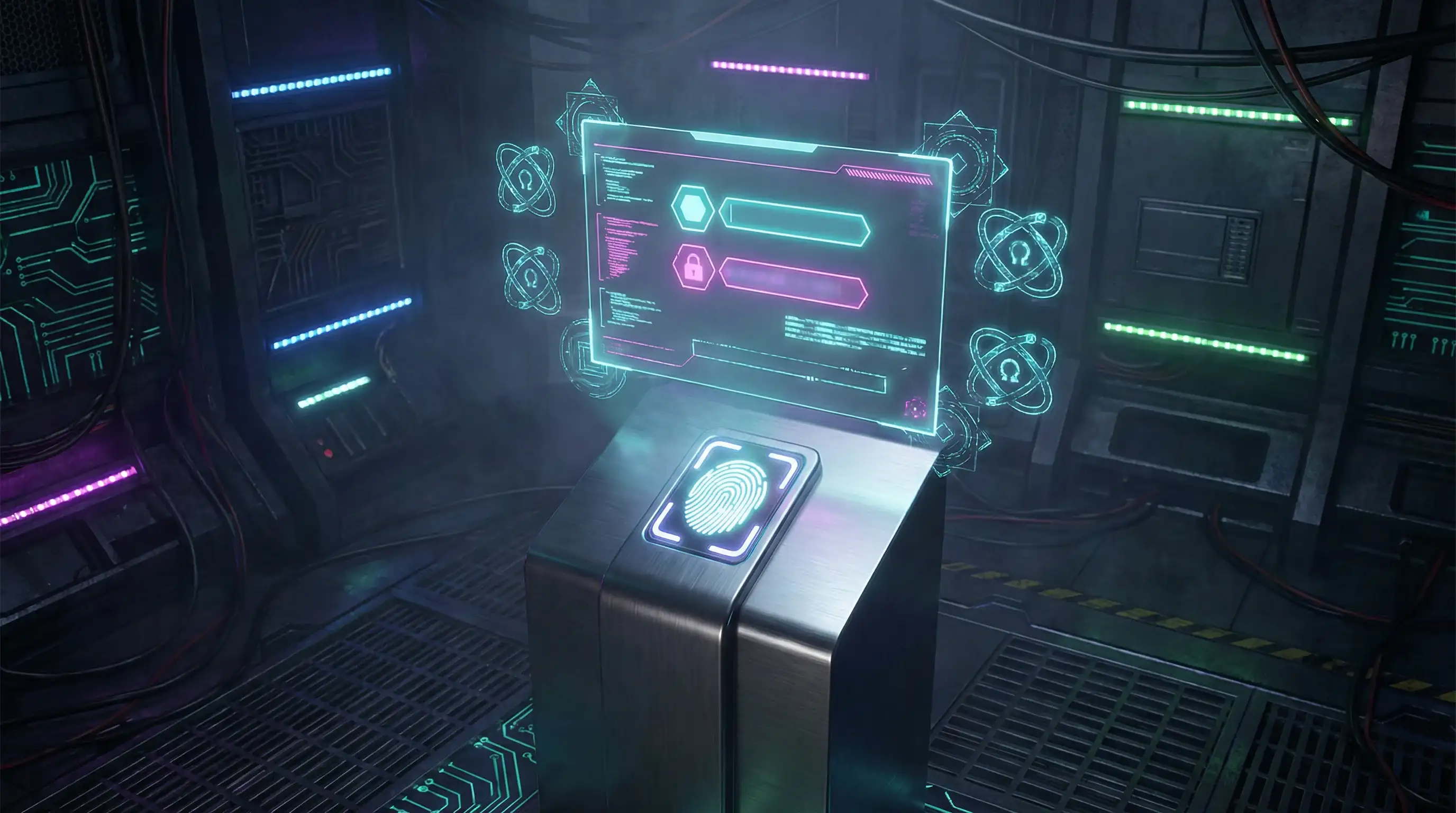 飞驰娱乐 赛博身份认证终端全息界面